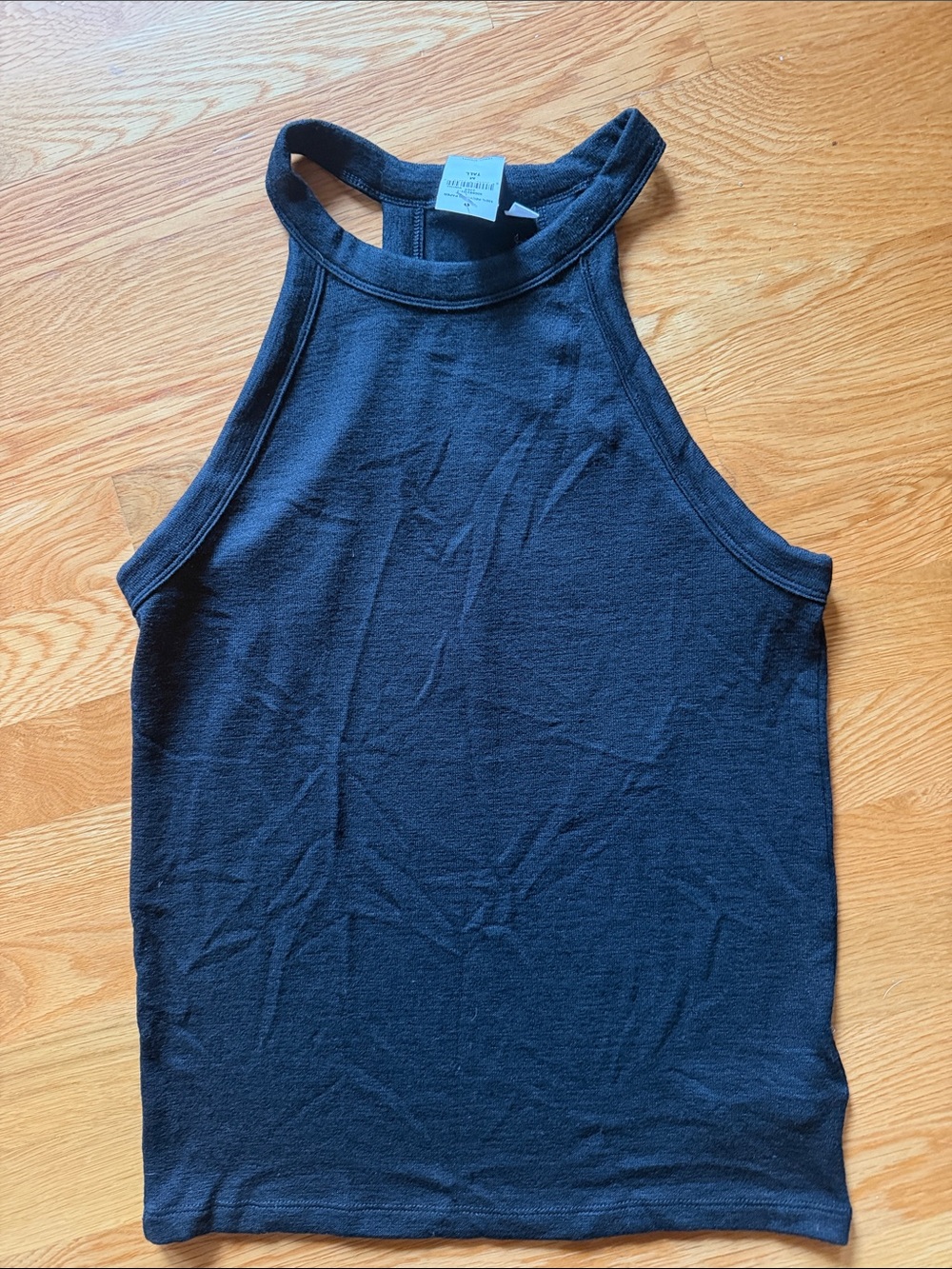 Gap M Tall Black High Neck Racerback Tank Top new with tags